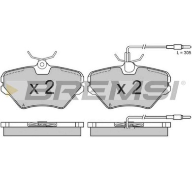 BP2628.JPG Kit Pastiglie Freno Anteriore Renault Laguna I Bp2628 77 01 203 967 Con Contatto Segnalazione Usura S.f. Lucas Girlin