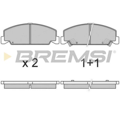 BP2634.JPG Kit Pastiglie Freno Anteriore Honda Accord Ii Accord Ii Hatchback Civic Ii Shuttle Bp2634 45022-sr3-l00 S.f. Akebono 