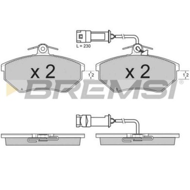BP2637.JPG Kit Pastiglie Freno Anteriore Volkswagen Corrado Golf Iii Bp2637 357 698 151 F Contatto Segnalazione Usura S.f. Lucas