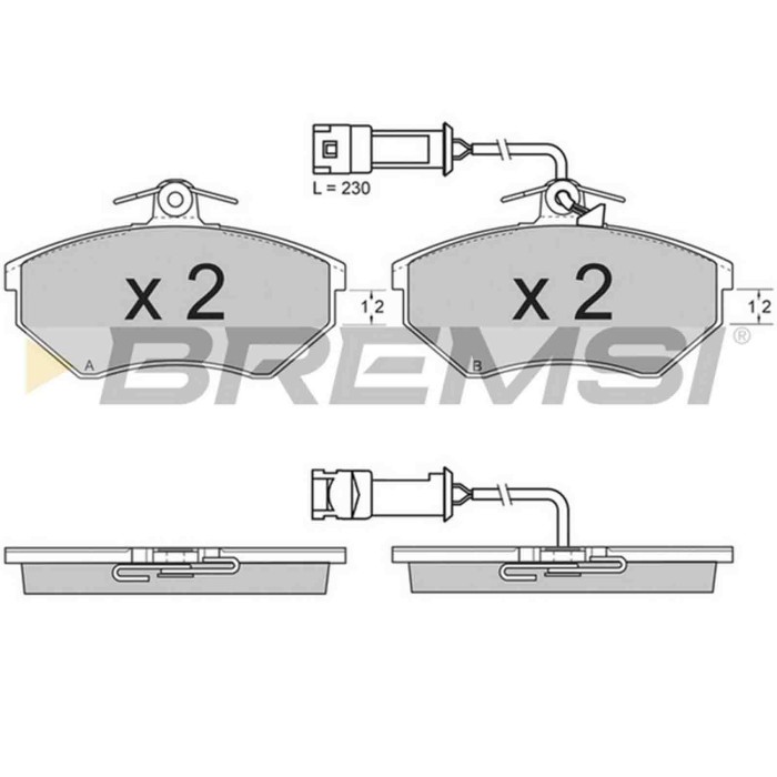 BP2637.JPG Kit Pastiglie Freno Anteriore Volkswagen Corrado Golf Iii Bp2637 357 698 151 F Contatto Segnalazione Usura S.f. Lucas
