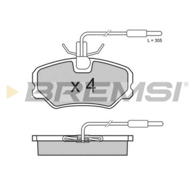BP2646.JPG Kit Pastiglie Freno Anteriore Citroen Zx (n2) Bp2646 4251.07 Con Contatto Segnalazione Usura S.f. Lucas Girling Brems