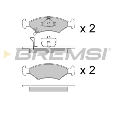 BP2647.JPG Kit Pastiglie Freno Anteriore Kia Sephia Sephia Tre Volumi Shuma I Shuma Tre Volumi Bp2647 0k20a-33-23z S.f. Ate Brem