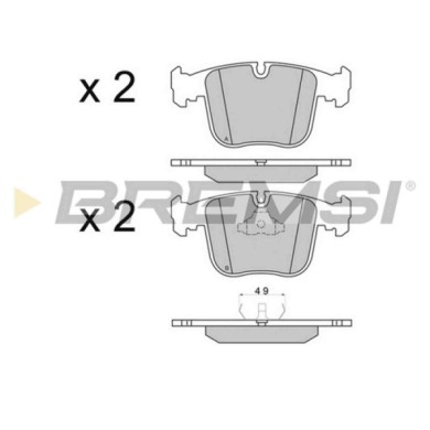 BP2651.JPG Kit Pastiglie Freno Anteriore Bmw 8 Maserati Quattroporte Iv Bp2651 34 11 1 160 296 S.f. Ate Bremsi