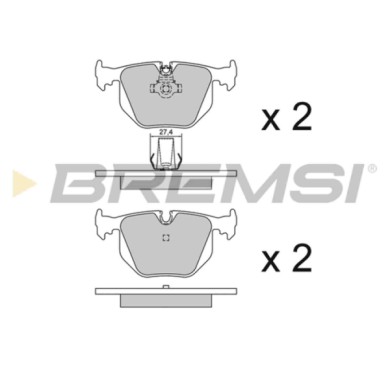 BP2652.JPG Kit Pastiglie Freno Posteriore Bmw 3 3 Cabriolet 3 Coupú 3 Touring X3 Land Rover Range Rover Iii Bp2652 34 21 3 403 2