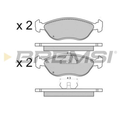 BP2656.JPG Kit Pastiglie Freno Anteriore Volvo 440 K 460 L 480 E Bp2656 3 344 703 S.f. Ate Bremsi