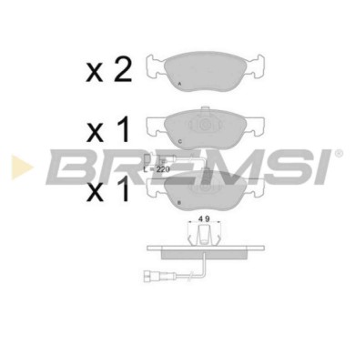 BP2666.JPG Kit Pastiglie Freno Anteriore Fiat Brava Bravo I Marea Marea Weekend Lancia Delta Ii Bp2666 7 177 095 3 S.f. Ate Brem