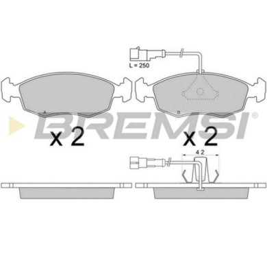 BP2669.JPG Kit Pastiglie Freno Anteriore Fiat Palio Palio Weekend Lancia Dedra Dedra Sw Bp2669 9 946 788 Con Contatto Segnalazio