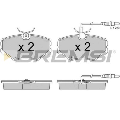 BP2670.JPG Kit Pastiglie Freno Anteriore Peugeot 405 Ii 405 Ii Break Bp2670 4250.98 Con Contatto Segnalazione Usura S.f. Lucas G
