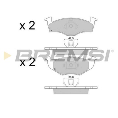 BP2672.JPG Kit Pastiglie Freno Anteriore Seat Cordoba (6k1 6k2) Bp2672 1h0 698 151 A S.f. Kelsey-hayes Bremsi