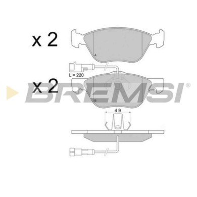 BP2673.JPG Kit Pastiglie Freno Anteriore Alfa Romeo 145 (930) Bp2673 0060 717 131 43 Con Contatto Segnalazione Usura S.f. Ate Br