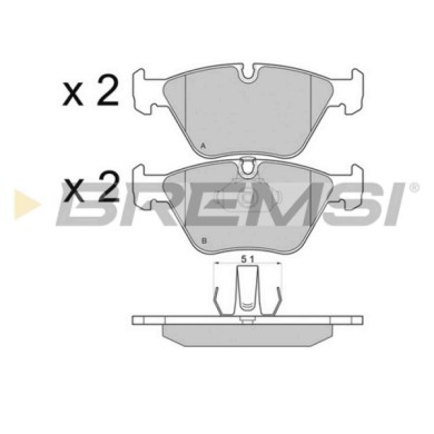 BP2685.JPG Kit Pastiglie Freno Anteriore Bmw 5 Wiesmann Mf3 Roadster Bp2685 34 11 1 163 387 S.f. Ate Bremsi