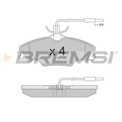 BP2686.JPG Kit Pastiglie Freno Anteriore Peugeot 406 406 Break Bp2686 4251.31 Con Contatto Segnalazione Usura S.f. Lucas Girling