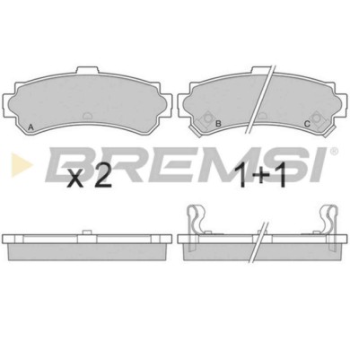 BP2690.JPG Kit Pastiglie Freno Posteriore Nissan 200 Sx Almera I Almera I Hatchback Bp2690 44060-0m890 S.f. Akebono Bremsi