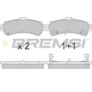 BP2690.JPG Kit Pastiglie Freno Posteriore Nissan 200 Sx Almera I Almera I Hatchback Bp2690 44060-0m890 S.f. Akebono Bremsi