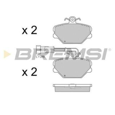 BP2693.JPG Kit Pastiglie Freno Anteriore Fso Polonez Iii Tre Volumi Bp2693 655 799 999 Con Contatto Segnalazione Usura S.f. Luca