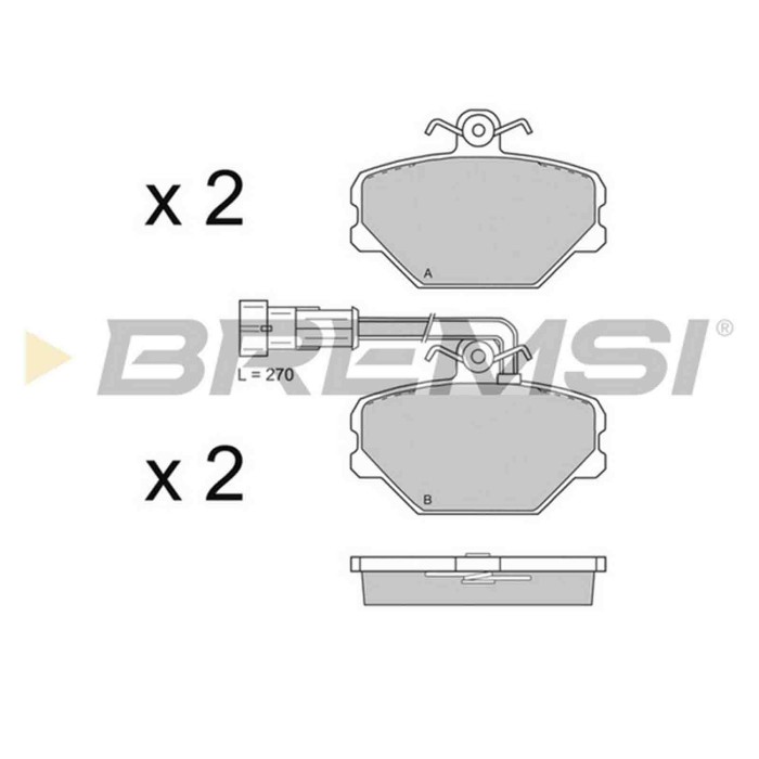 BP2693.JPG Kit Pastiglie Freno Anteriore Fso Polonez Iii Tre Volumi Bp2693 655 799 999 Con Contatto Segnalazione Usura S.f. Luca