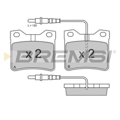 BP2705.JPG Kit Pastiglie Freno Posteriore Mercedes-benz Classe V Vito Autobus Vito Furgonato Bp2705 002 420 48 20 S.f. Ate Brems