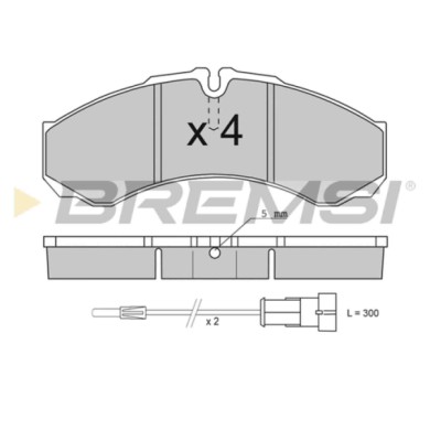 BP2706.JPG Kit Pastiglie Freno Anteriore Iveco Daily Ii Autobus Bp2706 190 6401 S.f. Brembo Bremsi