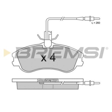 BP2711.JPG Kit Pastiglie Freno Anteriore Citroen Berlingo / Berlingo First Mpv / Space Wagon (mf Gjk Gfk Bp2711 16 113 350 80 Br