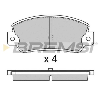 BP2714.JPG Kit Pastiglie Freno Posteriore Alfa Romeo 164 Fiat Argenta Croma Lancia Dedra Delta I Prisma Thema Thema Sw Bp2714 S.