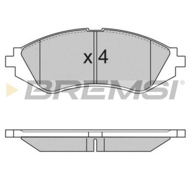 BP2718.JPG Kit Pastiglie Freno Anteriore Chevrolet Nubira Station Wagon Bp2718 96281937 S.f. Akebono Bremsi
