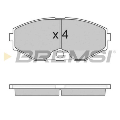 BP2722.JPG Kit Pastiglie Freno Anteriore Infiniti J30 Q45 I Nissan Maxima/maxima Qx V Bp2722 S.f. Akebono Bremsi