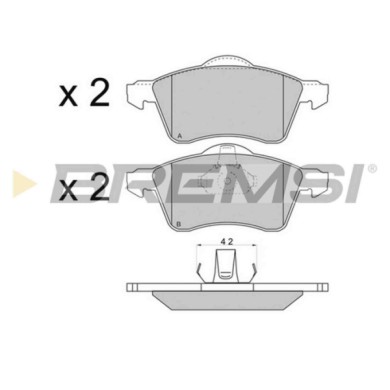 BP2723.JPG Kit Pastiglie Freno Anteriore Volkswagen Transporter T4 Autobus (70b 70c 7db 7dk 70j 70k 7dc 7 Bp2723 700 615 109 S.f