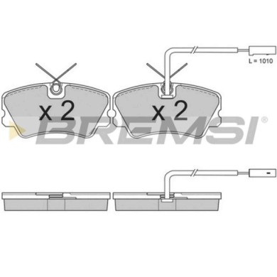 BP2731.JPG Kit Pastiglie Freno Anteriore Alfa Romeo 33 33 Sportwagon Bp2731 000 5 893 947 Con Contatto Segnalazione Usura S.f. A