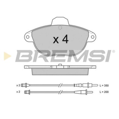 BP2737.JPG Kit Pastiglie Freno Anteriore Citro-n Xantia Xantia Break Bp2737 4251.33 S.f. Bendix Bremsi