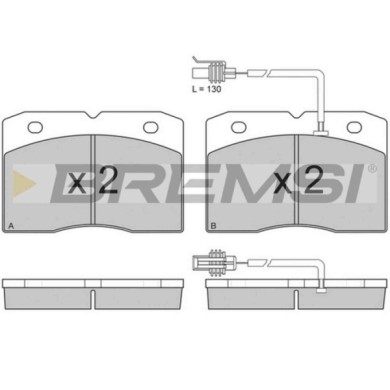 BP2744.JPG Kit Pastiglie Freno Anteriore Alfa Romeo Ar 8 Furgonato (280) Bp2744 Con Contatto Segnalazione Usura S.f. Brembo Brem