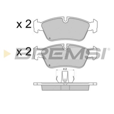 BP2745.JPG Kit Pastiglie Freno Anteriore Alpina Roadster S (e85) Bp2745 S.f. Ate Bremsi