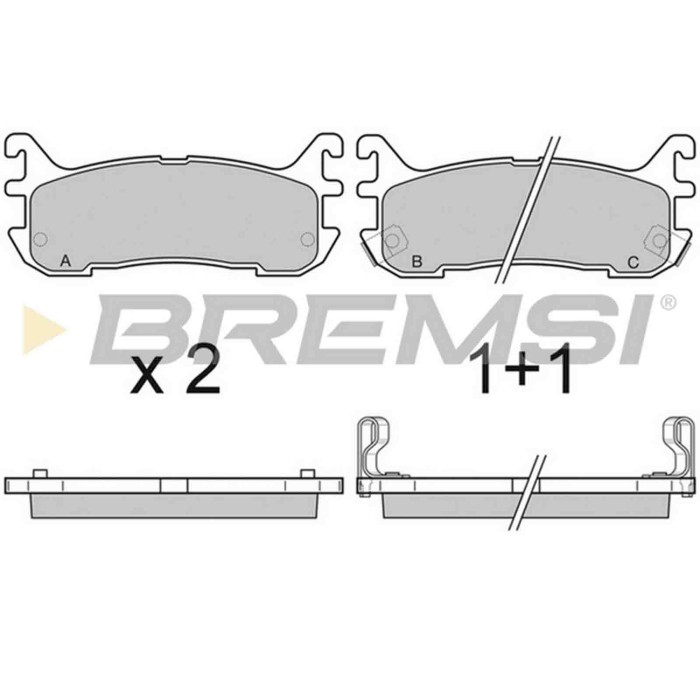 BP2759.JPG Kit Pastiglie Freno Posteriore Mazda 323 F V Mx-5 I Mx-5 Ii Bp2759 N0y6-26-48z S.f. Akebono Bremsi