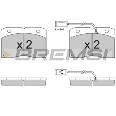 BP2768.JPG Kit Pastiglie Freno Anteriore Iveco Daily Ii Furgonato Daily Ii Autobus Daily Ii Pianale Piatto/telaio Bp2768 190 642