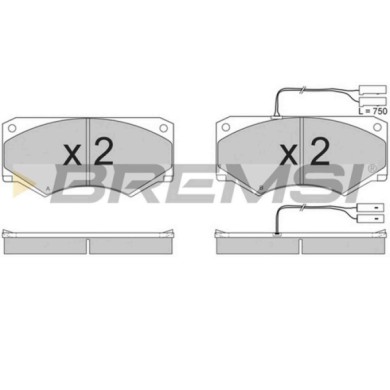 BP2769.JPG Kit Pastiglie Freno Anteriore Iveco Daily I Furgonato Daily I Pianale Piatto/telaio Bp2769 190 6243 Oe S.f. Perrot Br