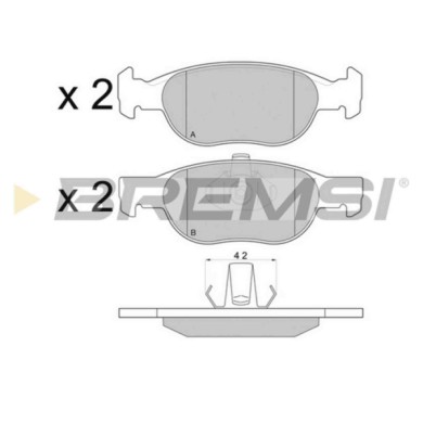 BP2770.JPG Kit Pastiglie Freno Anteriore Fiat Brava (182) Bp2770 71752981 S.f. Ate Bremsi