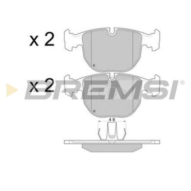 BP2774.JPG Kit Pastiglie Freno Anteriore Bmw 5 5 Touring 7 X5 Z8 Roadster X3 Land Rover Range Rover Iii Bp2774 34 11 2 282 090 S