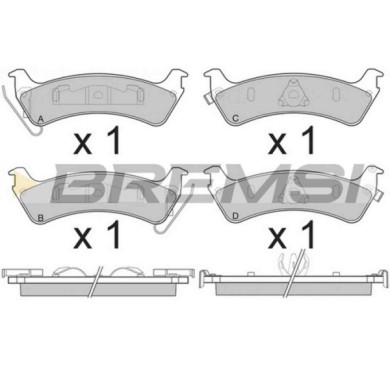 BP2777.JPG Kit Pastiglie Freno Anteriore Jeep Grand Cherokee I Bp2777 4796344 S.f. Kelsey-hayes Bremsi