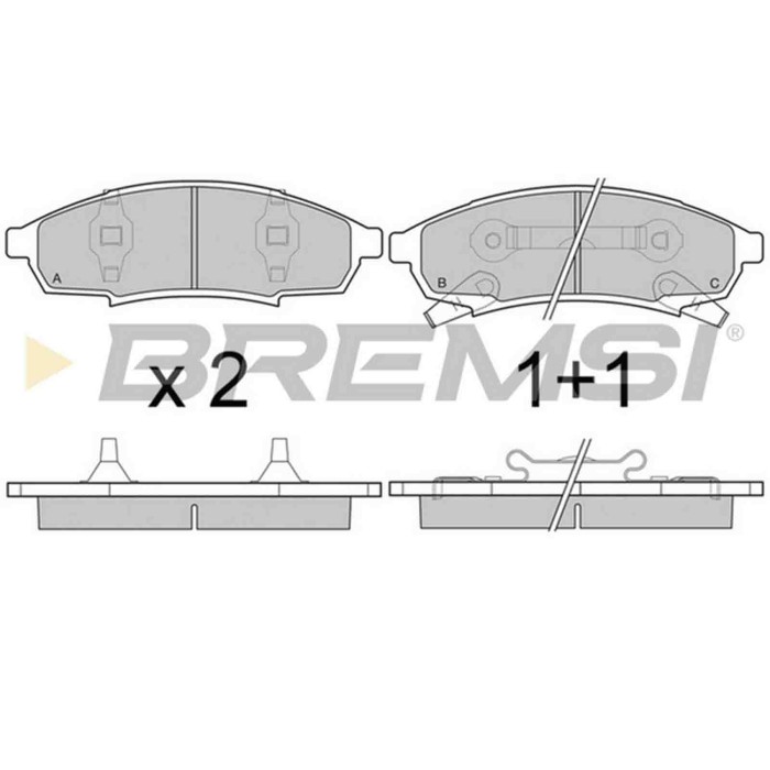 BP2778.JPG Kit Pastiglie Freno Anteriore Buick Regal Chevrolet Lumina Tre Volumi Oldsmobile Cutlass Supreme Coupú Bp2778 1237000