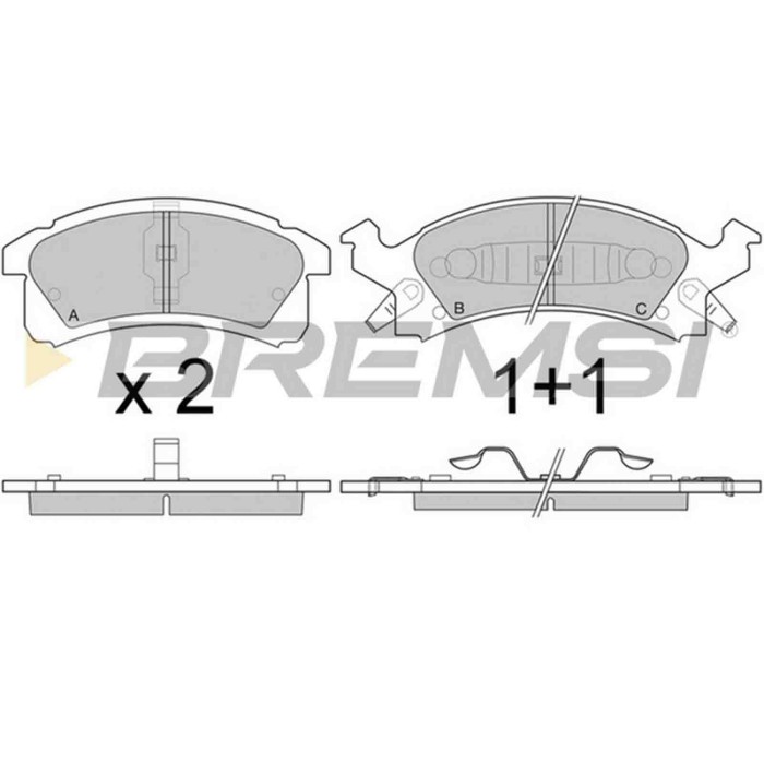 BP2779.JPG Kit Pastiglie Freno Anteriore Buick Skylark Chevrolet Beretta Coupú Cavalier Coupú Cavalier Tre Volumi Corsica Bp2779