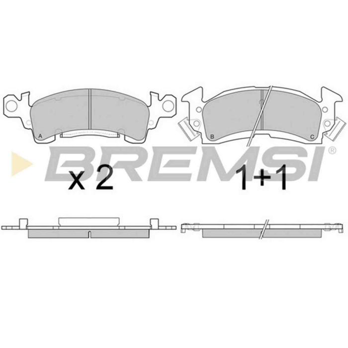 BP2781.JPG Kit Pastiglie Freno Anteriore Buick Electra Bp2781 0115 4458 S.f. Kelsey-hayes Bremsi