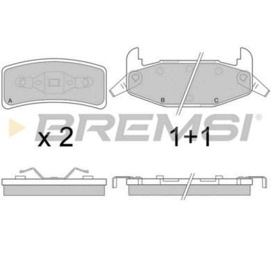 BP2787.JPG Kit Pastiglie Freno Posteriore Buick Regal Chevrolet Lumina Tre Volumi Lotus Elan Bp2787 12370007 S.f. Bendix Bremsi
