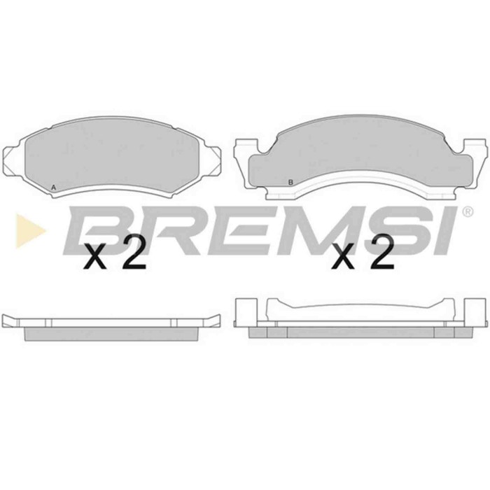BP2798.JPG Kit Pastiglie Freno Anteriore Ford Usa Bronco Bronco Ii Jeep Cj5 - Cj8 Bp2798 D6tz-2001-d Bremsi