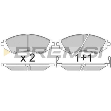 BP2803.JPG Kit Pastiglie Freno Anteriore Chevrolet Aveo / Kalos Tre Volumi (t250 T255) Bp2803 9639 1891 S.f. Akebono Bremsi