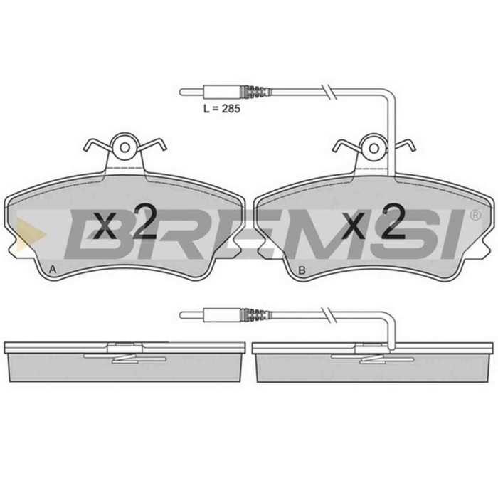 BP2809.JPG Kit Pastiglie Freno Anteriore Renault Espace Ii Bp2809 60 25 170 170 Con Contatto Segnalazione Usura S.f. Lucas Girli