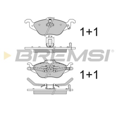 BP2810.JPG Kit Pastiglie Freno Anteriore Opel Astra F Classic Station Wagon (t92) Bp2810 16 05 121 S.f. Ate Bremsi