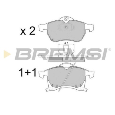 BP2811.JPG Kit Pastiglie Freno Anteriore Opel Astra G 2 Volumi /coda Spiovente (t98) Bp2811 16 05 009 S.f. Ate Bremsi