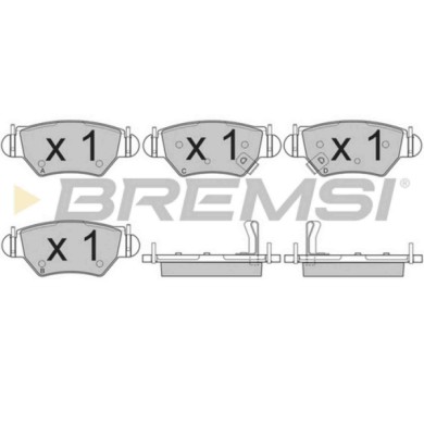BP2812.JPG Kit Pastiglie Freno Posteriore Opel Astra F Classic 2 Volumi /coda Spiovente (t92) Bp2812 16 05 037 S.f. Bosch Bremsi