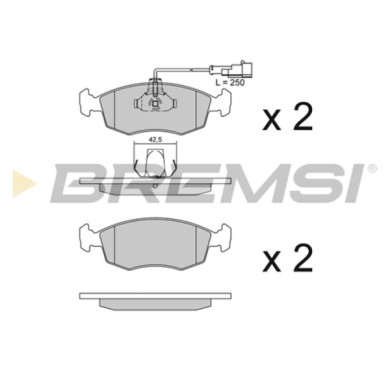 BP2817.JPG Kit Pastiglie Freno Anteriore Fiat Palio Weekend Bp2817 9 947 954 Con Contatto Segnalazione Usura S.f. Ate Bremsi