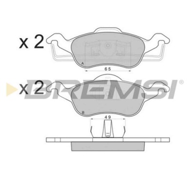BP2824.JPG Kit Pastiglie Freno Anteriore Ford Focus Focus Turnier Focus Tre Volumi Focus Cassone/furgonato/promiscuo Bp2824 1 06