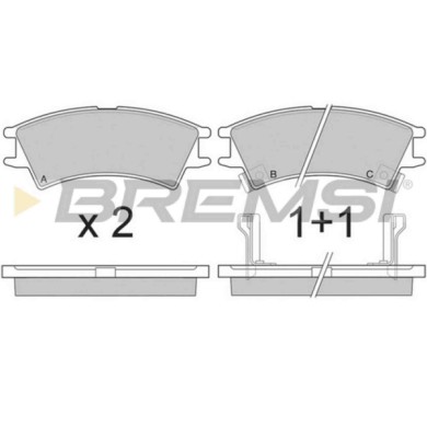 BP2825.JPG Kit Pastiglie Freno Anteriore Hyundai Atos Bp2825 58101-05a10 S.f. Mando Bremsi